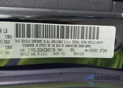 2017 Dodge Durango Gt Awd from USA, damaged, VIN 1C4RDJDGXHC897170